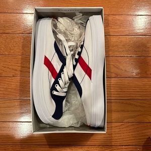 Vintage white blue and red Keds size 6 1/2 new in box